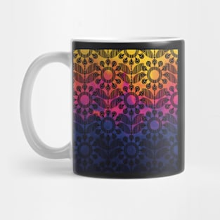 Flower pattern on colorful background Mug